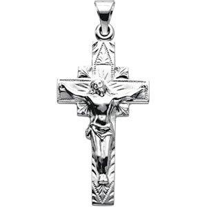 sterling silver 29x16.5 mm crucifix pendant