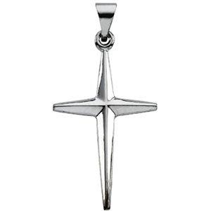 14k white cross pendant 