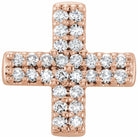 14k rose .07 ctw diamond cross pendant