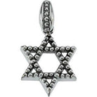 sterling silver 20.75x18 mm star of david pendant