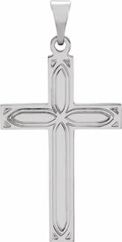 sterling silver 39x25 mm cross pendant 