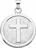 sterling silver 23 mm cross pendant