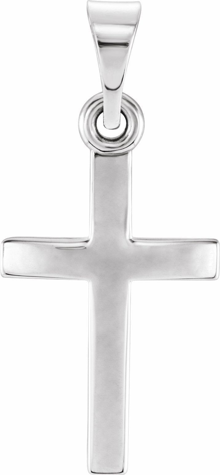 sterling silver 14.5x9.7 mm cross pendant 