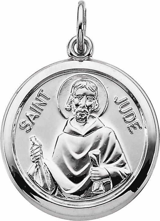 sterling silver 15 mm st. jude thaddeus pendant