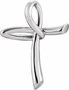 sterling silver 26x19.25 mm cross pendant