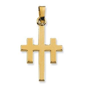 10k yellow 19x14 mm cross of forgivenessâ® pendant