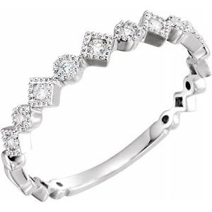 14k white 1/8 ctw diamond anniversary band 