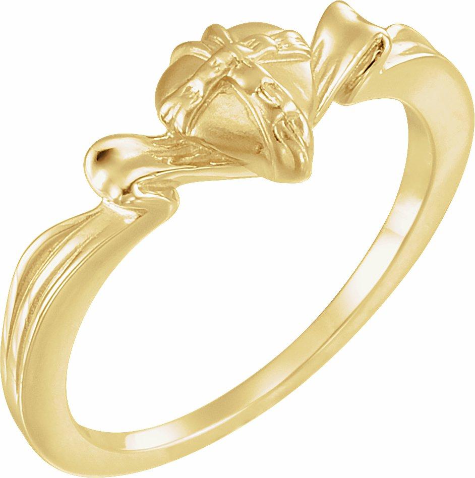 14k yellow the gift wrapped heartâ® ring size 6