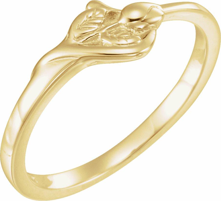 14k yellow the unblossomed roseâ® ring size 7  