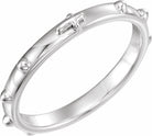 sterling silver rosary ring size 8