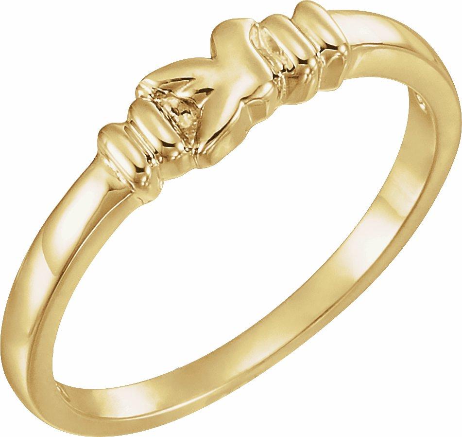 10k yellow holy spirit chastity ring size 8