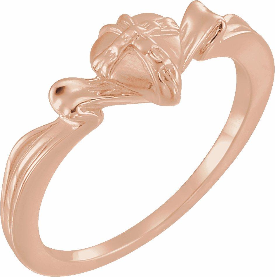 14k rose the gift wrapped heartâ® ring size 6 