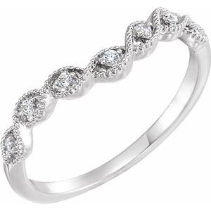 platinum .07 ctw diamond contour band