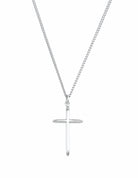 sterling silver 25x15 mm cross 18" necklace 