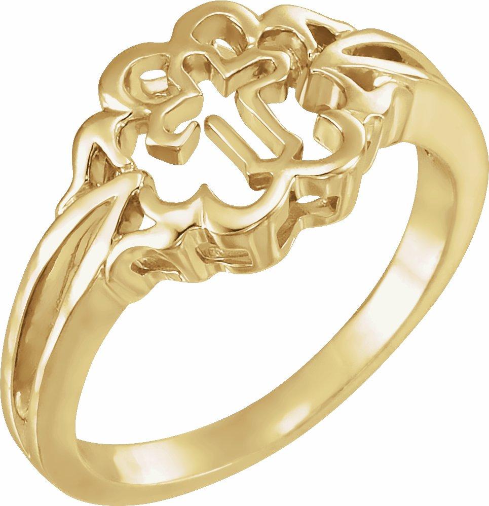 10k yellow cross chastity ringsâ® size 7