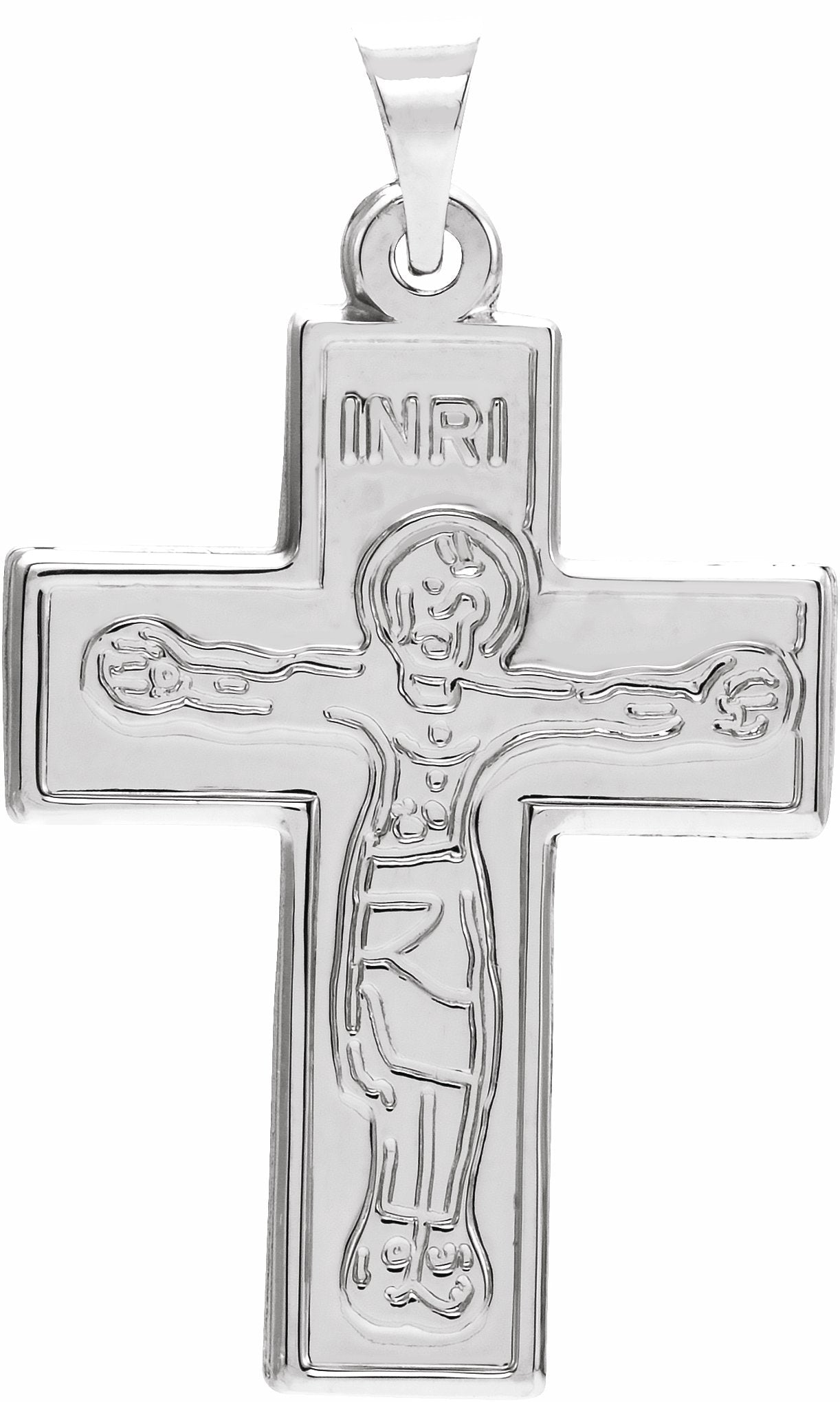 sterling silver 23.5x18 mm crucifix pendant