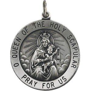 sterling silver 25 mm scapular medal  