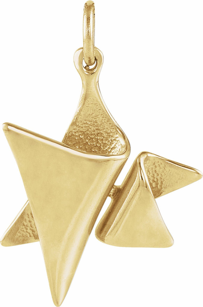 14k yellow 19x17 mm star of david pendant