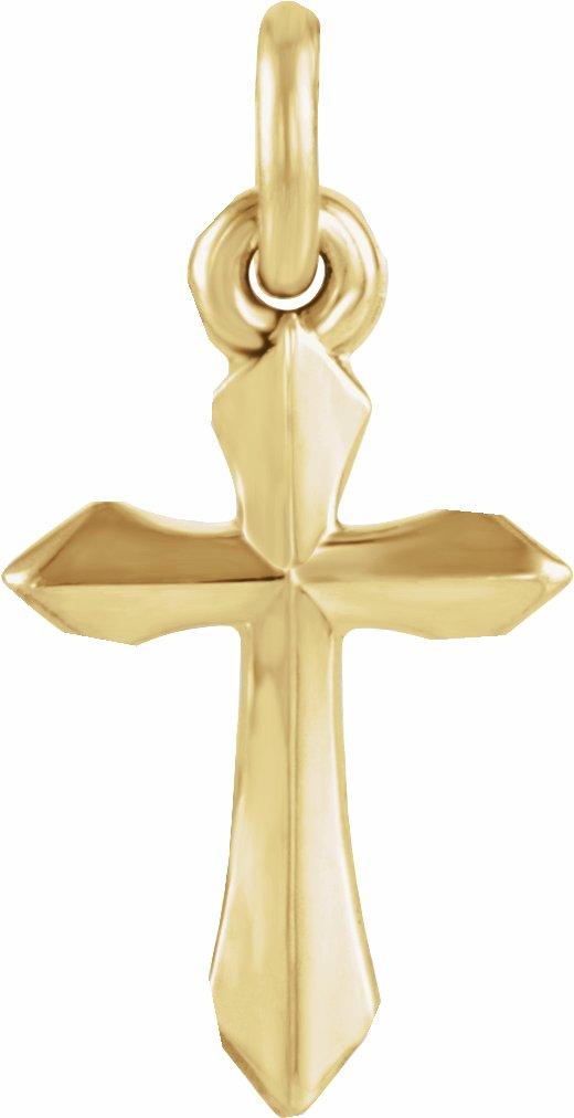 14k yellow cross pendant 