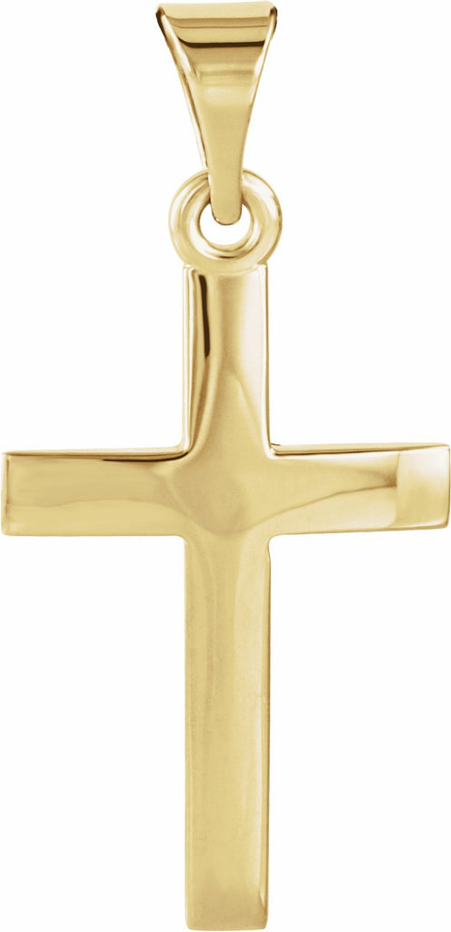 14k yellow 17x11.5 mm cross pendant 