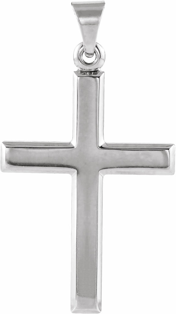 14k white cross pendant 