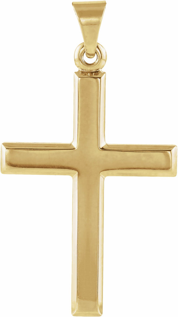 14k yellow cross pendant 