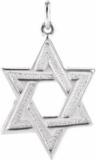 sterling silver star of david pendant