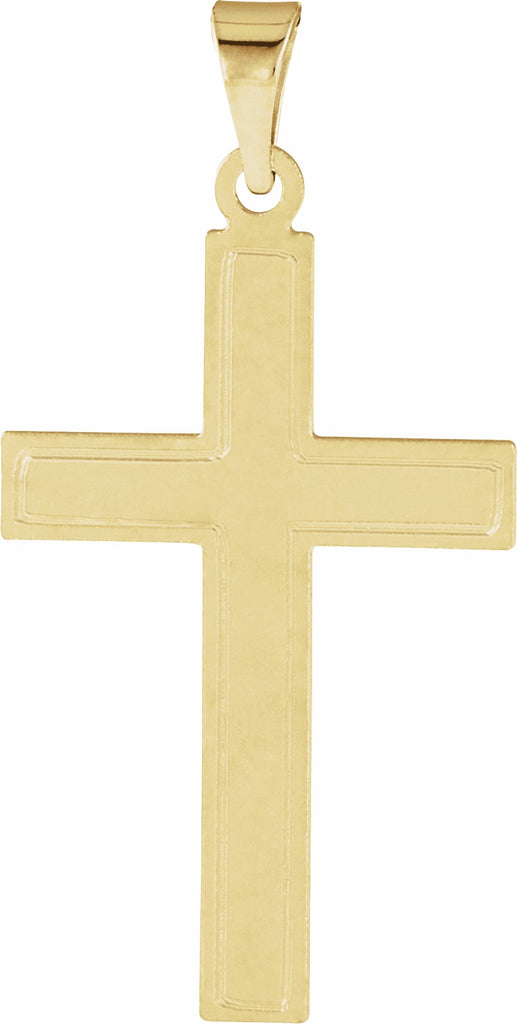 14k yellow cross pendant 