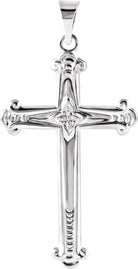 sterling silver 25x16 mm cross pendant