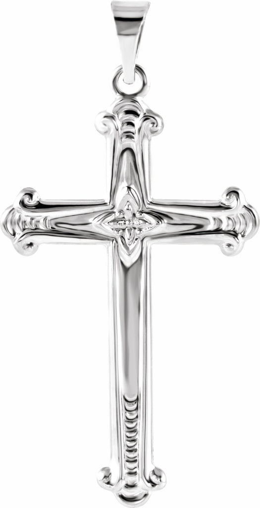 platinum 25x16 mm cross pendant