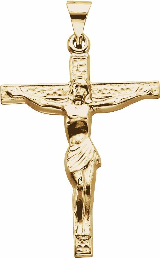 14k yellow crucifix pendant  