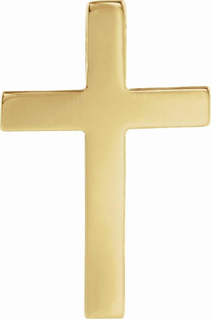 14k yellow 22x14 mm cross lapel pin 