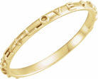 10k yellow true love chastity ring size 5