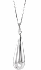 sterling silver tear of love ash holder 18" necklace