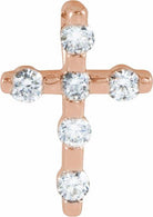 14k rose .08 ctw diamond cross pendant  