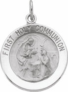 sterling silver 18 mm first communion medal  