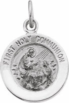 sterling silver 12 mm first communion medal  