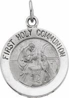 sterling silver 15 mm first communion medal  