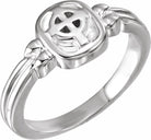 10k white celtic-inspired cross ring