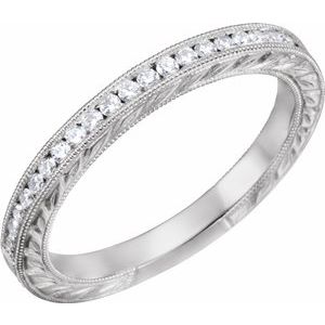 14k white 1/5 ctw diamond anniversary band  