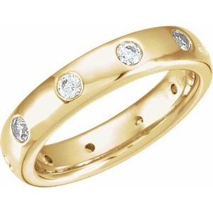 14k yellow 1/2 ctw diamond eternity band size 7