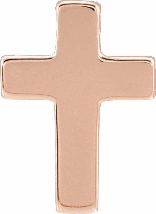 14k rose petite cross slide pendant