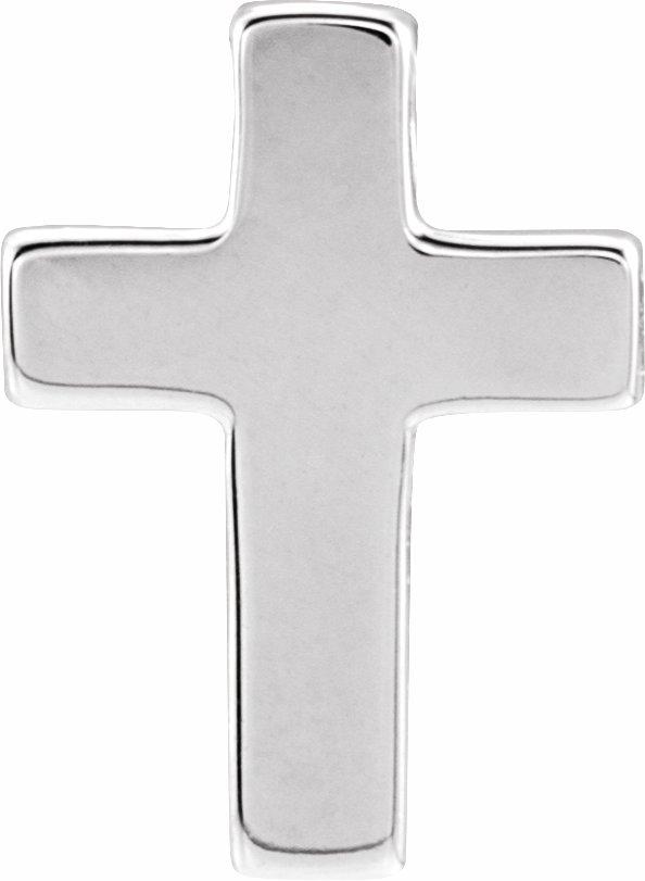 platinum petite cross slide pendant