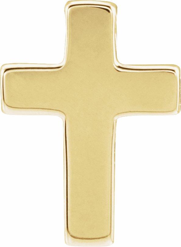 14k yellow petite cross slide pendant