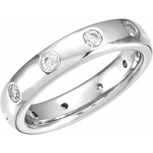 platinum 1/2 ctw diamond eternity band size 7