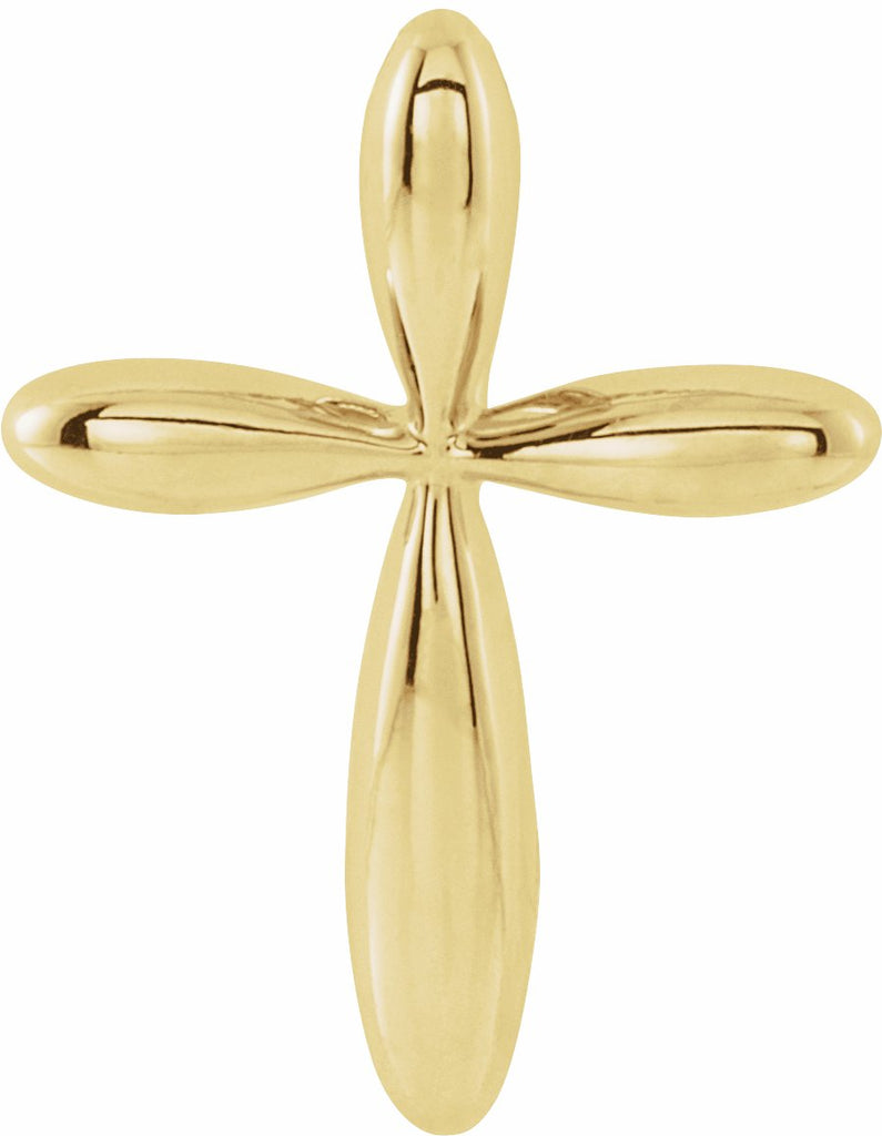 14k yellow 14.65x11.2 mm cross pendant