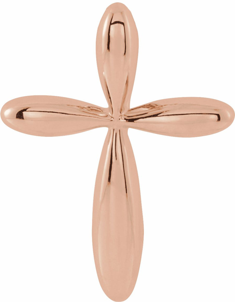 14k rose 14.65x11.2 mm cross pendant