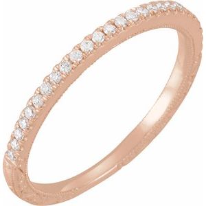 14k rose 1/6 ctw diamond anniversary band  