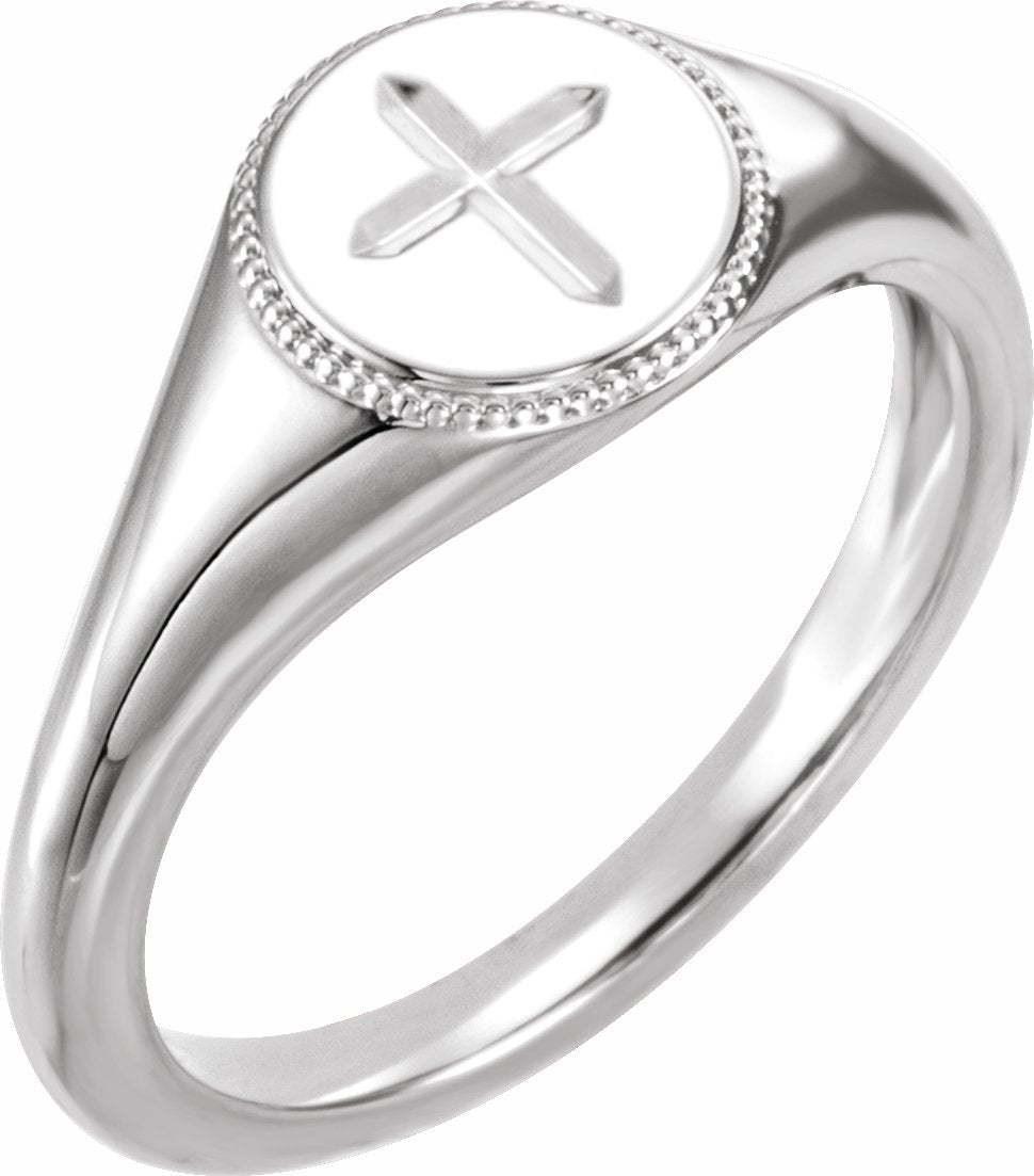 sterling silver cross ring 