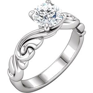 10k white 1 ct diamond engagement ring
